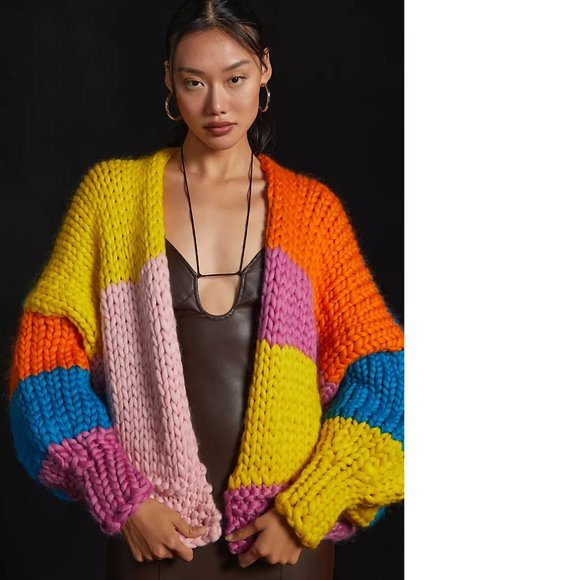 COPY - Hope Macaulay Hand-Knit Daphne Cardigan Sweater - Picture 1 of 8